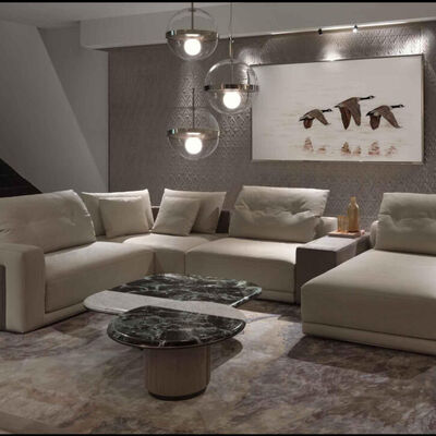High Quality Large Leather Home Luxury Italian Modern Design Furniture Sofa Set L Shape Luxury Sectional Couch Living Room Sofa