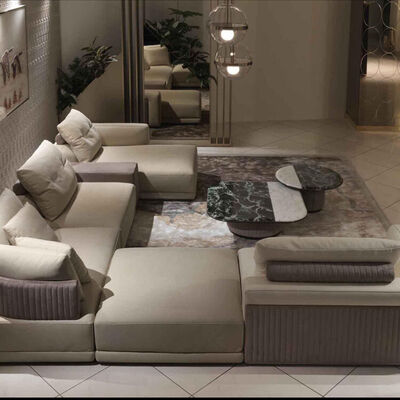 High Quality Large Leather Home Luxury Italian Modern Design Furniture Sofa Set L Shape Luxury Sectional Couch Living Room Sofa