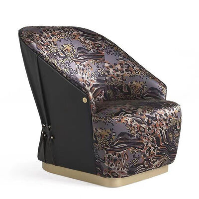 Modern Luxury Leopard Black Leather Sectional Sofa Set One Sexy Lady Seat for Bedroom Furniture