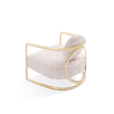 Luxury Italian Style Living Room Chairs Fabric Velvet Modern Gold Stainless Armchairs Comfortable Home Accent Leisure Hotel