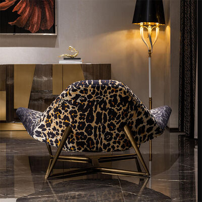 New Arrival Living Room Relax Chairs Modern Luxury Leopard Print Fabric Accent Lounge Chairs