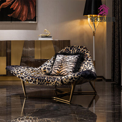 New Arrival Living Room Relax Chairs Modern Luxury Leopard Print Fabric Accent Lounge Chairs