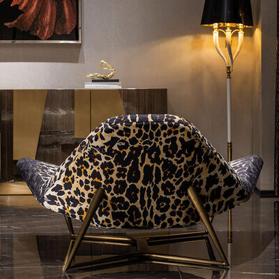 New Arrival Living Room Relax Chairs Modern Luxury Leopard Print Fabric Accent Lounge Chairs