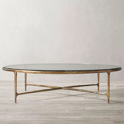 Hot Selling Modern Style Living Room Tables Indoor Furniture Marble Top Metal Round Coffee Table