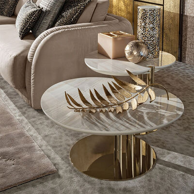 Marble Coffee Table High Quality Elegant Modern Fashion Design High-end Living Room CoffeeTable