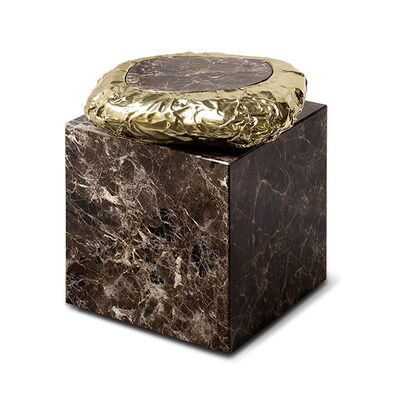 MOYI Minimalist and Creative Italian Luxury Sintered Stone Coffee Table Villa Marble Side Table