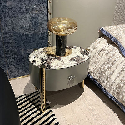 Irregular Unique Design 3 Legs Modern lux Night Stand Designer Italian Luxury Bed Room Furniture Night Stand