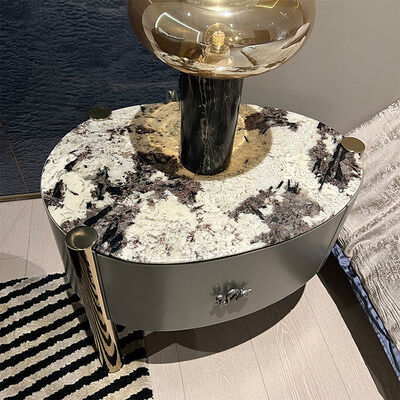 Irregular Unique Design 3 Legs Modern lux Night Stand Designer Italian Luxury Bed Room Furniture Night Stand