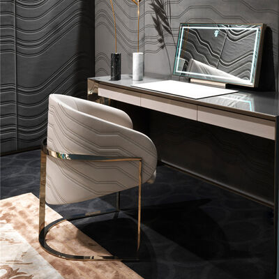 MOYI Furnistyle Modern Vanity Mirrored Dressing Makeup Table
