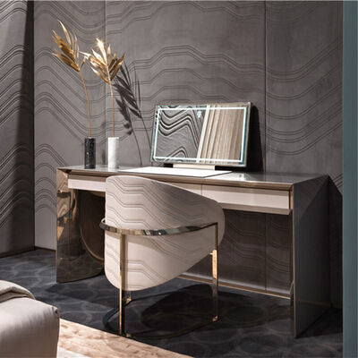MOYI Furnistyle Modern Vanity Mirrored Dressing Makeup Table