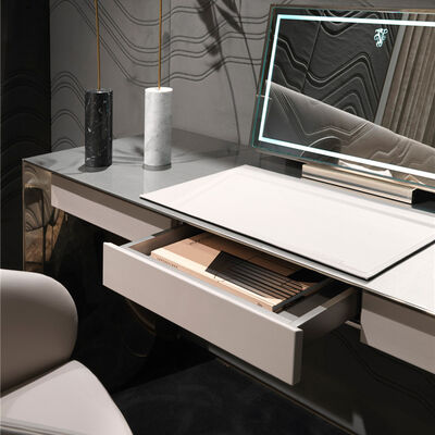 MOYI Furnistyle Modern Vanity Mirrored Dressing Makeup Table