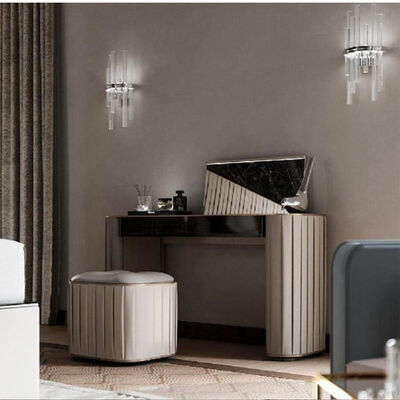 MOYI 2023 High End Modern Luxury Vanity Set Unit Curved Peagree Italian Luxury Dressing Table for Bedroom Vanity Makeup