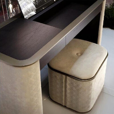 MOYI 2023 High End Modern Luxury Vanity Set Unit Curved Peagree Italian Luxury Dressing Table for Bedroom Vanity Makeup