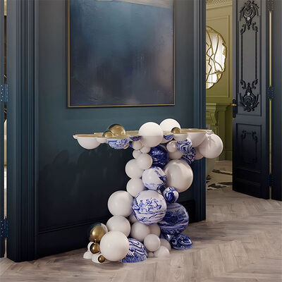 For Hotel Villa Bath Mansion Freestanding Wash Basin Newton Vessel Sink Luxury White Golden Stainless Steel Bathroom Sink