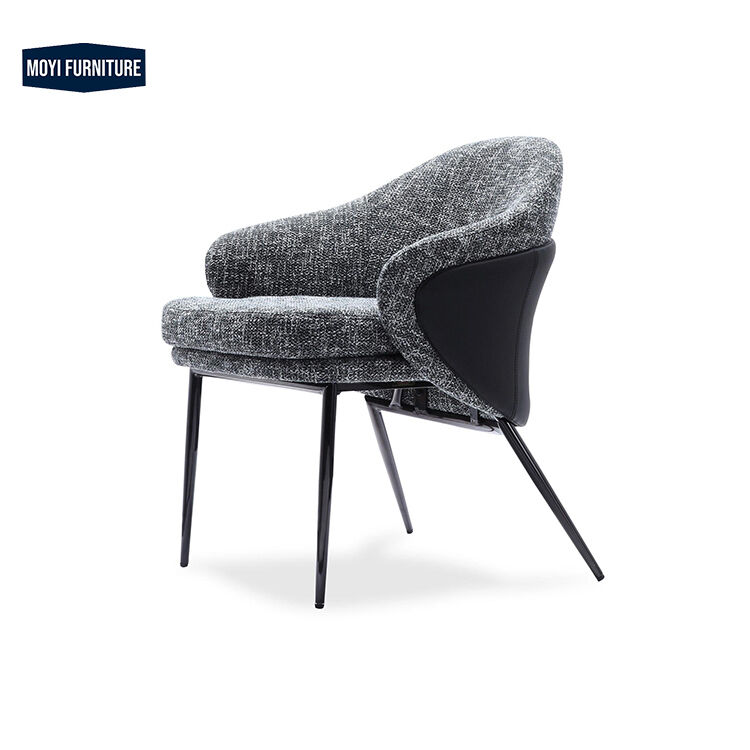 Custom Modern Leather Dining Chair Upholstered Velvet Simple Design Luxury PU Fashionable High Furniture Leisure Back