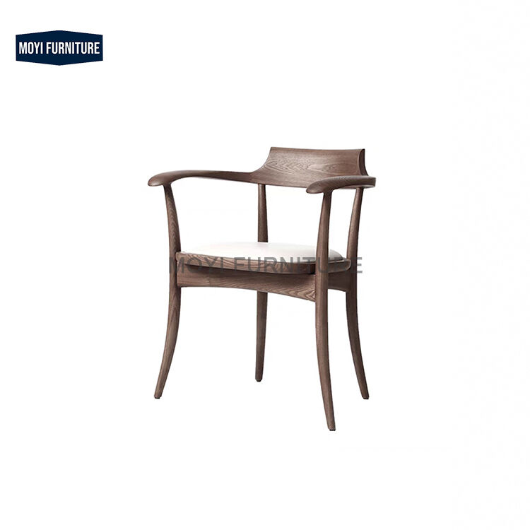 Dining Room Furniture Modern Simple Armchair Solid Wood Sword Dining Chair Crafted From North America Black Walnut Wood
