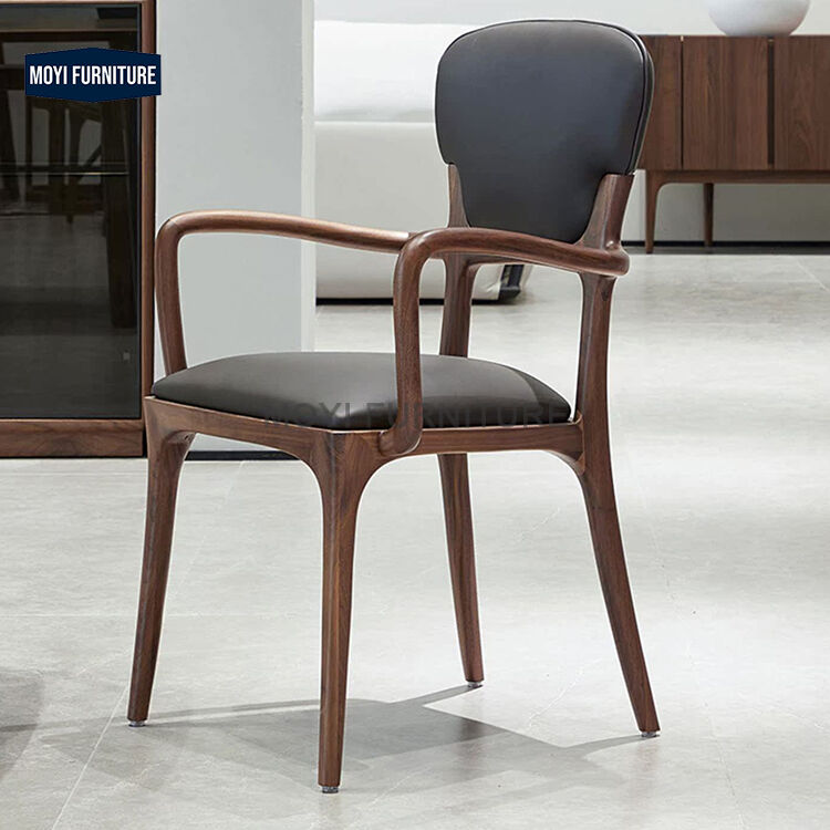Standard Size Hotel Reception Cafe Dining Chairs Featuring Wooden Fabric and Soft Cushion Armrest
