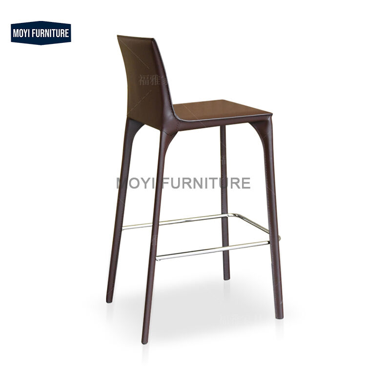 Sitting Commercial Furniture Bar Stools Offering Steel Frame and Leather Cover Optimized for Bar Restaurant Design