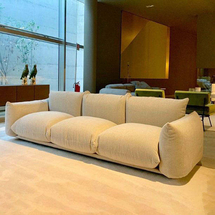 Mail Packing Y Fabric 3 Seater Living Room Sofa Italian Minimalism Design Furniture Marenco Style Elegant Comfortable