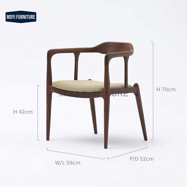 Custom Standard Size Comfortable Wooden Dining Chairs Nordic Modern Wood Chair for Commercial Dining