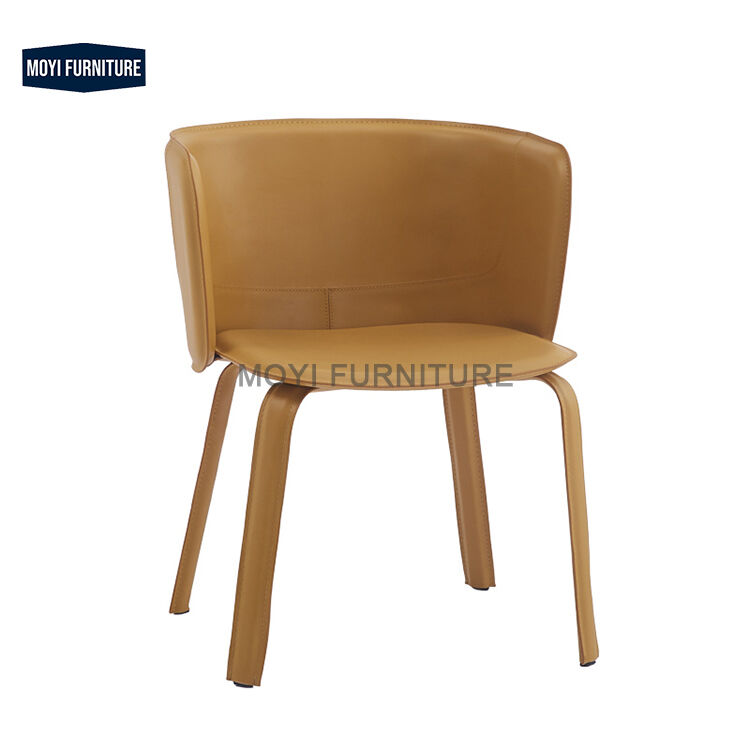 Modern Italian Light Luxury Dining Chair Comfortable Family Dining Room Stylish Back Chair Seating Furniture Design