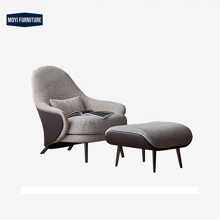 Sponge Filled Leisure Chair Single Seater Modern Sofa Armchair with Metal Feet Functional Living Room Furniture