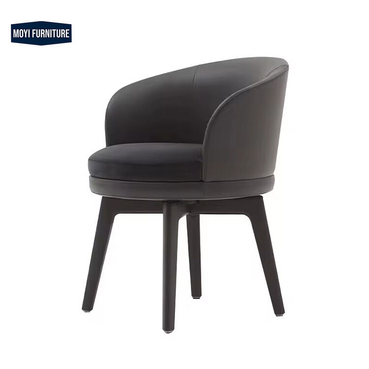 CUSTOM Dining Room Furniture Elegant Velvet Upholstered Leather Swivel Comfortable Modern Nordic Luxury Dining Chair