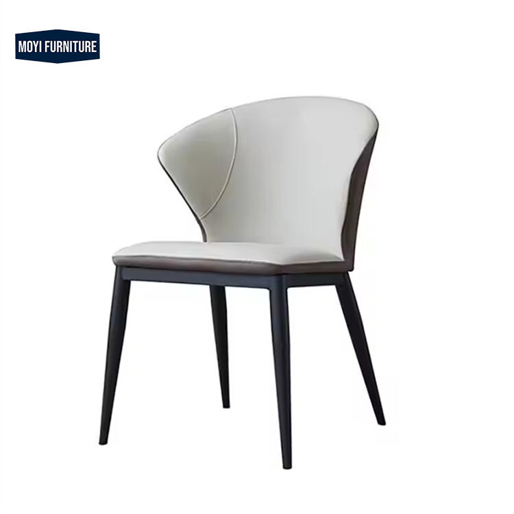 Dining Room Furniture Comfortable Leather Chair with Fully Enclosed Backrest Stylish Design Mail Packing Y Included