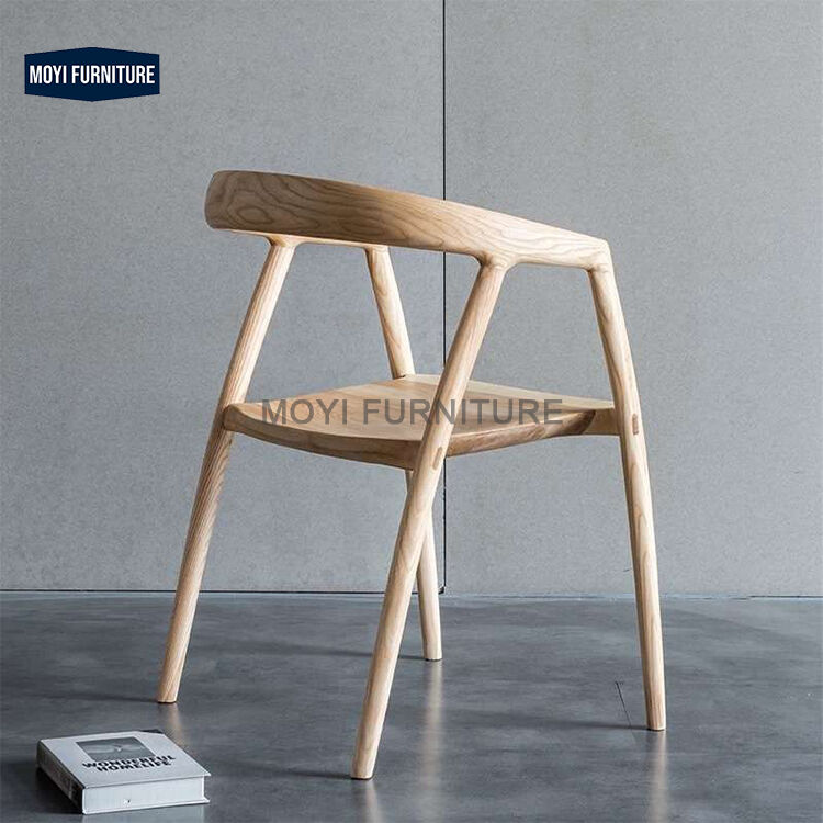 Wabi Sabi Custom Wooden Dining Chair Nordic Walnut Color Chair Solid Wood Chair Design Style