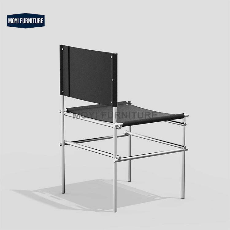 Dining Room Furniture Nordic Luxury Stainless Steel Saddle Leather Kitchen Dining Chair for Hotel Restaurant Cafe Spaces
