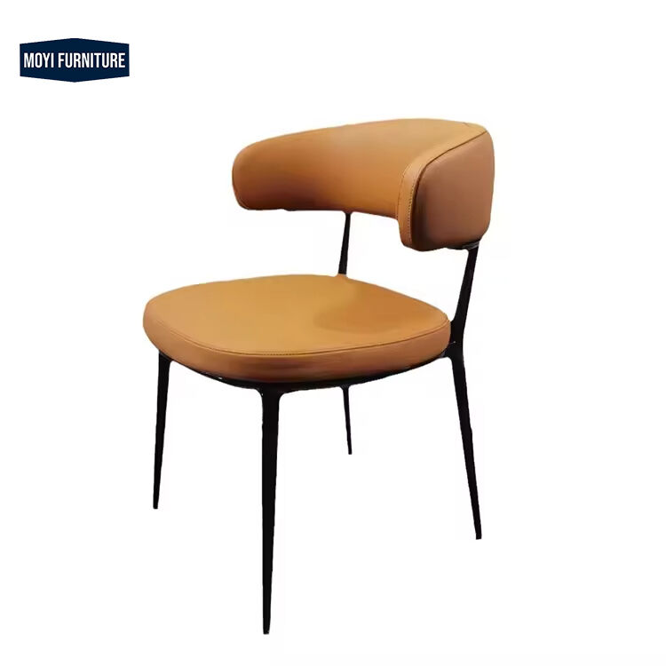 Metal Foam Fabric Upholstered Velvet Dining Chair Leisure Design Back Fashionable Luxury Pu Dining High Furniture