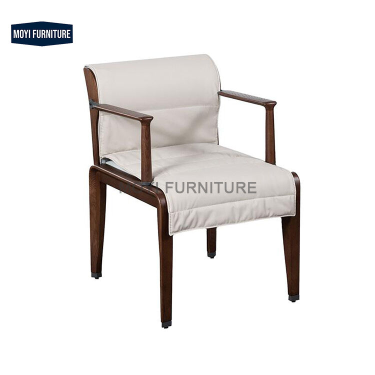 end MOYI Modern Lounge Chair Including Foam Filling Material Comfortable Upholstered Seat and Contemporary Wooden Legs