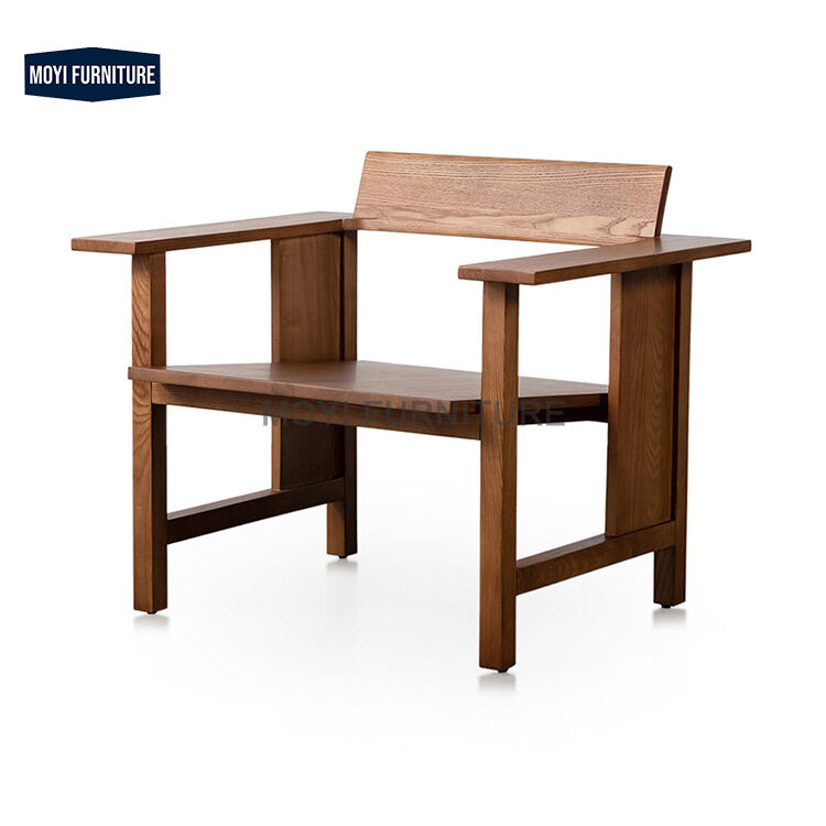 Modern Solid Wood Frame Leisure Chair Japanese Style Guesting Room Mail Packing Y Comfortable Seating
