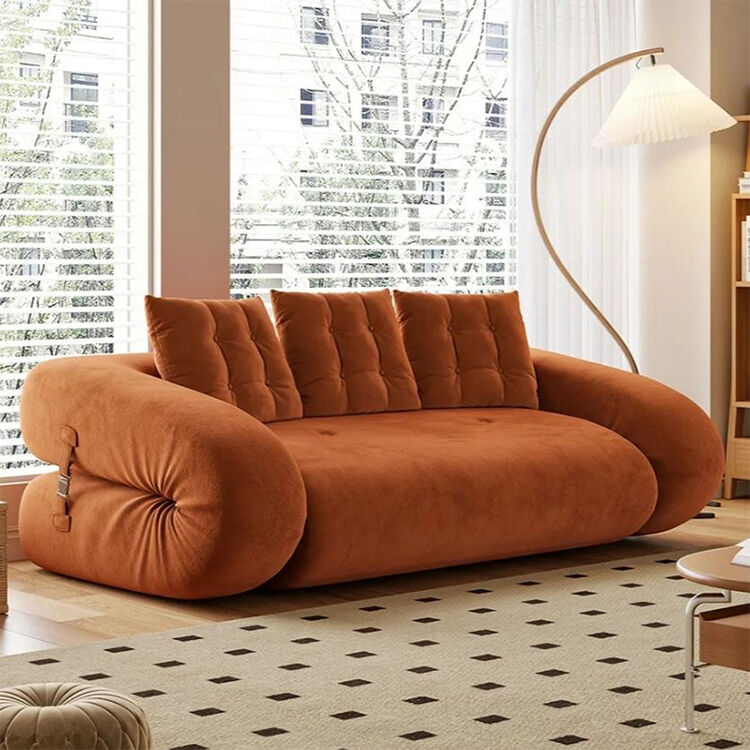 MOYI Modern Living Room Furniture Compression Sealed Package Sofa Bed Fabric Sofa Bed Couch Compressed Sofa