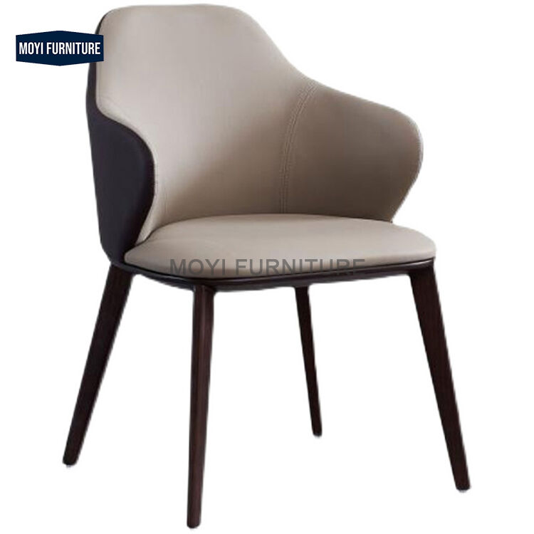 Hot Selling Luxury Japanese Quality Dinning Leather Unique Backrest Restaurant Hotel Bedroom Armchair Chair Restaurant Modern
