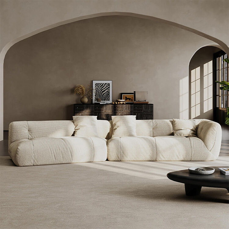 Italian-Style Minimalist Chenille Sectional Sofa Modern Simple Light Luxury Designer High-End Fabric Sponge High-Famous Internet