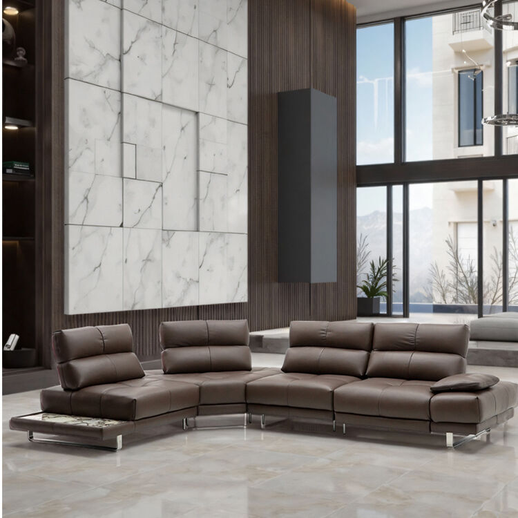 Modular Corner Reclining Sofa Furniture Modern Living Room Sofa Sectional Leather Recliner Sofa Set