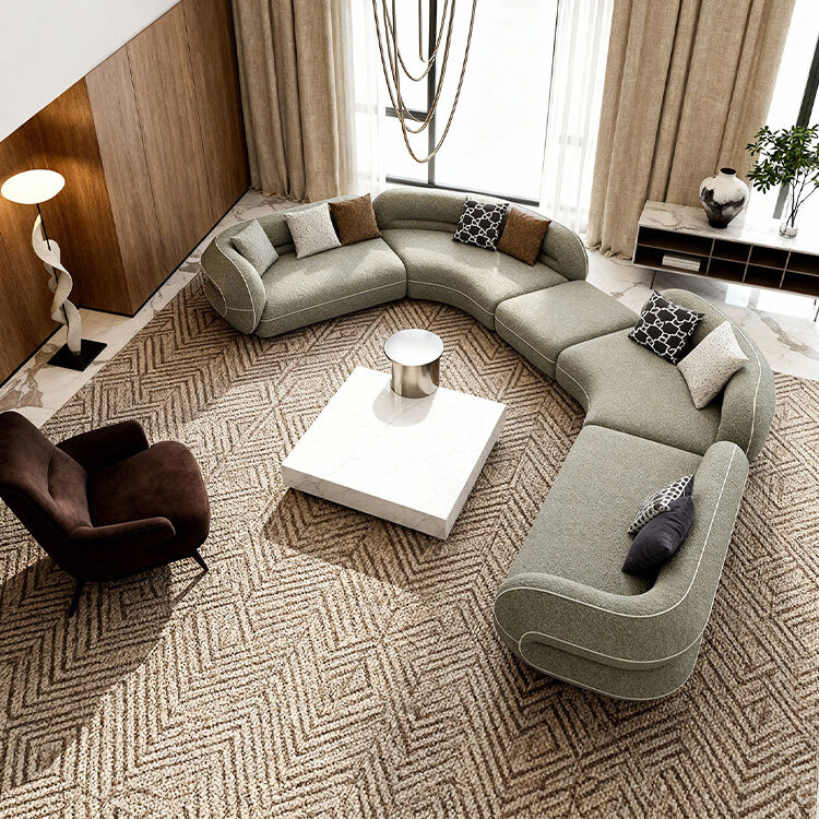 High End Luxury Fabric Couch L Shaped Sofa Set Modern Living Room Fabric Sofas for Hotel Home Room