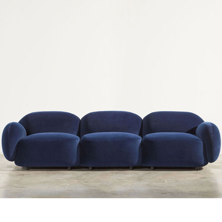 Modern Home Couch Furniture Living Room Modulares White Teddy Boucle Fabric Sectional Wolke Sofa Comfortable Upholstered 3 Seat