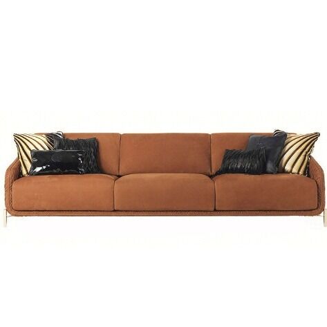 Luxury Living Room Pure Brass Classic Sofa/contemporary Furniture 3 Seater Elegant Sofa Modern New Design Italian Sofa