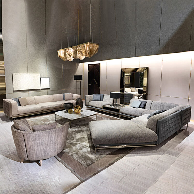 Italian Design Modern Fabric Furniture Sofa Set Sectional Modular L Shape Sofa Sofas for Home Luxury
