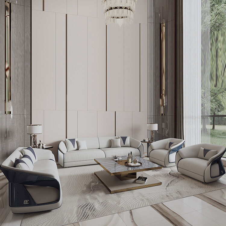 Elegant Sofa Suite with Unique Color - blocking Design, Suited for High - end Home Spaces