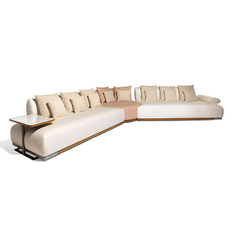 Italian Designer Luxury Lounge Couches Living Room Sofa Furniture Set High-end Custom Leisure Leather Sectional Sofa for Villa