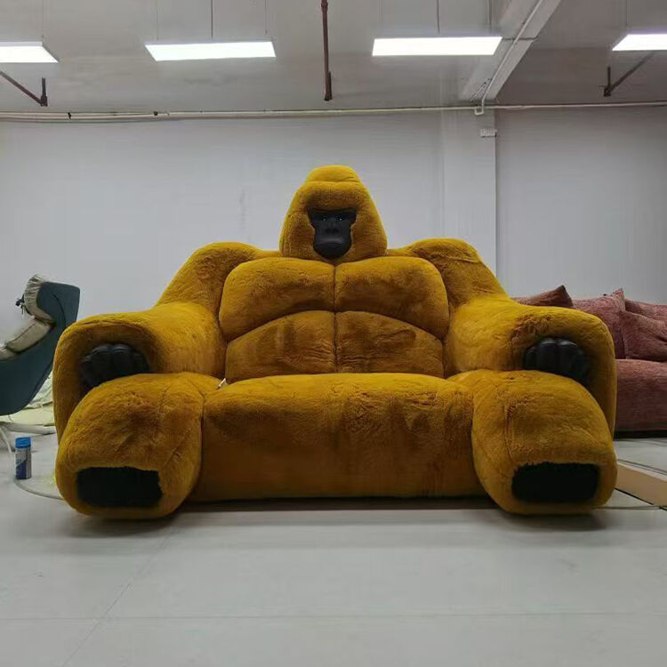 Large Creative Gorilla Leather Sofa Set Multi-Network Red Furniture for Outdoor Kitchen Bathroom Diamond Wood for Villa Showroom