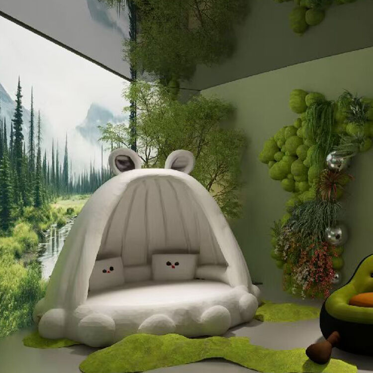 MR Furniture Civet Bed Modern Simple Children's Bed Animal Cute Girl Bedroom Tree House Surrounded Round Bed