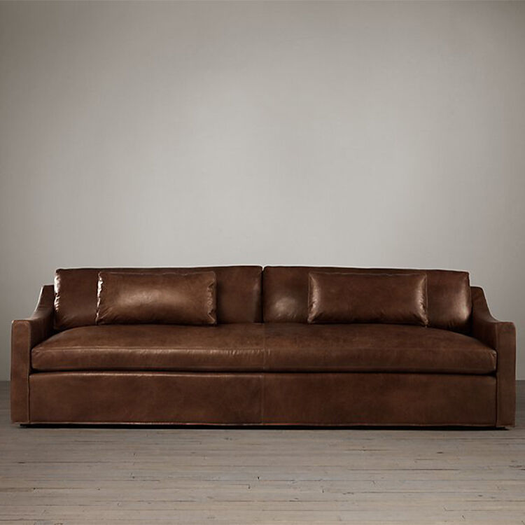 Sassanid New Modern Design Belgian Classic Slope Arm Leather Sofa Set for Living Room Furniture Luxury Designs