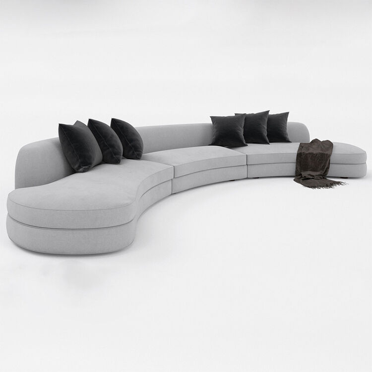 Nordic Curved Sofa Modular Lounge Furniture Modern Velvet Couch Living Room Sofa Suite Round Sectional Couch