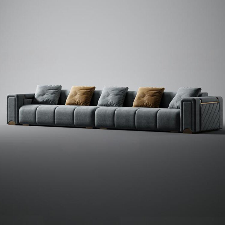 Home Luxury Italian Modern Design Furniture Sofa Set Luxury Sectional Couch 3 Seater Sofa High Quality Large Leather Wooden Case