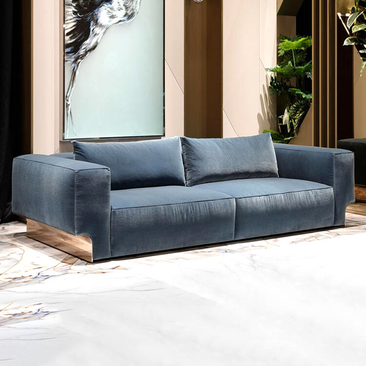 New Design Italian High End Living Room Sofa Set Furniture Premium Sectional L Shape Leather Luxury Sofa Set for Villa