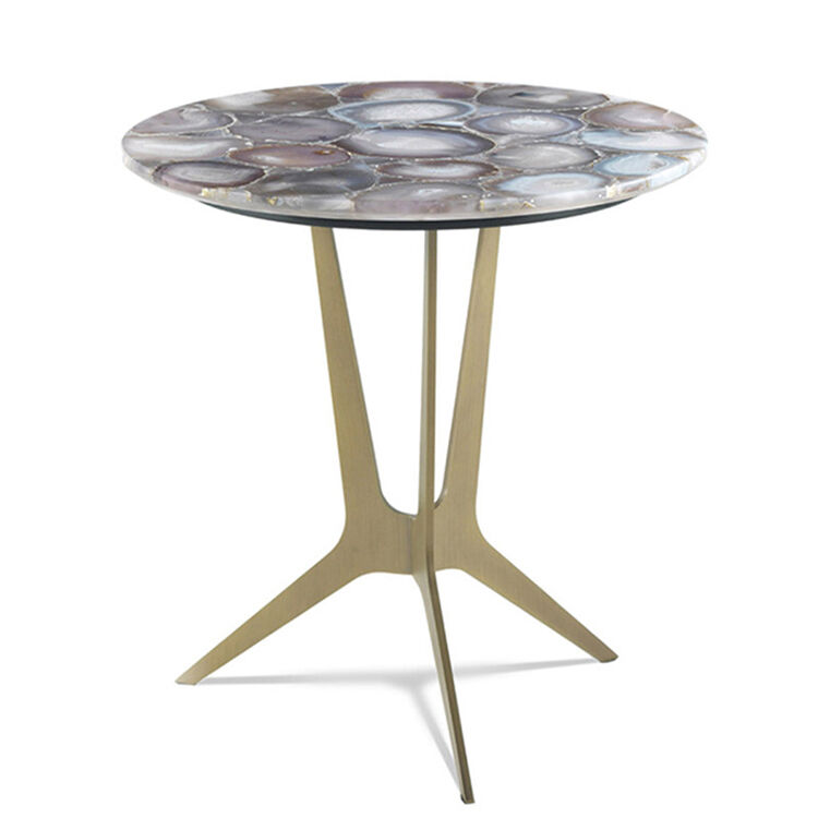 MOYI Contemporary Luxury Round White Coffee Table With Gold Frame Modern Home Furniture Living Room Marble Coffee Table